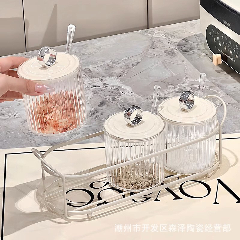 Bộ hũ gia vị kèm thìa - hot decor