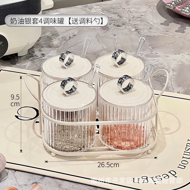 Bộ hũ gia vị kèm thìa - hot decor