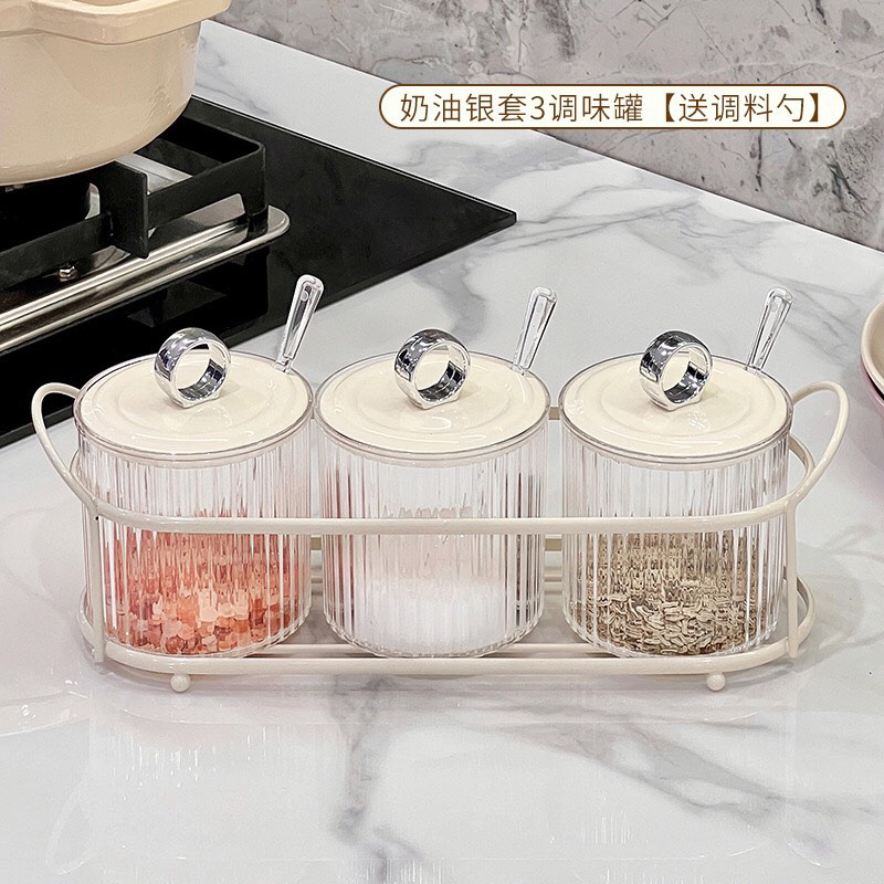 Bộ hũ gia vị kèm thìa - hot decor