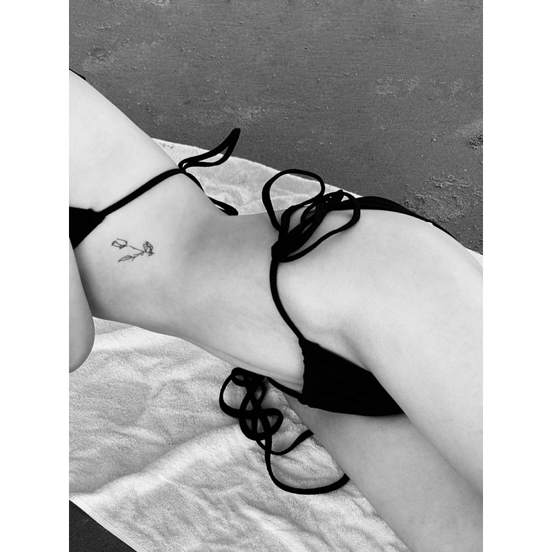Bộ Bikini dây rút màu Đen - Ourea Black Bikini - DEPASS