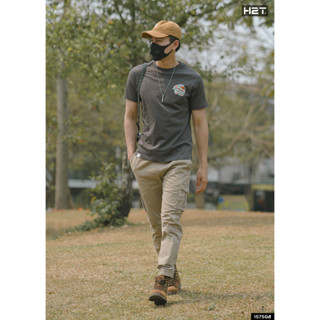 Áo phông nam trắng ghi H2T chất liệu cotton from dáng rộng không cổ ngắn tay họa tiết độc đáo 1575