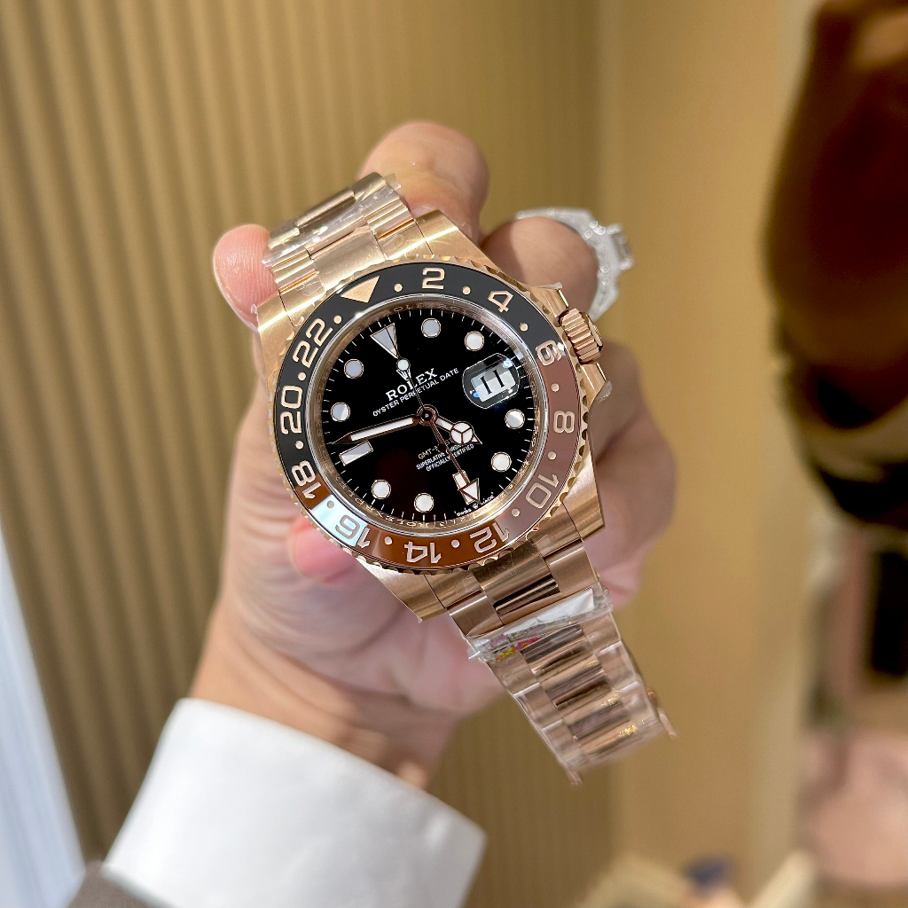 Đồng hồ nam Rolex GMT Master CLEAN 41mm máy Calibre 3285 tóc xanh kháng từ, bản best thị trường