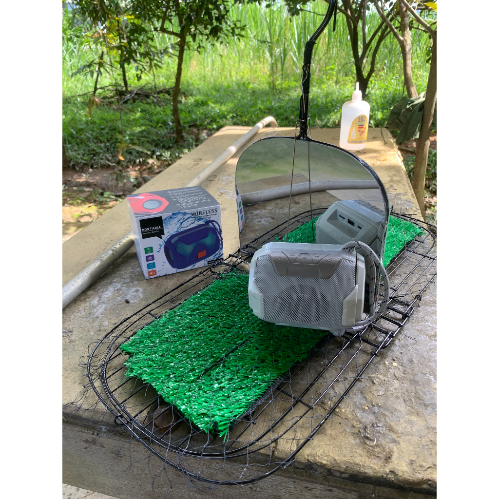 Mẹt gương bẫy chim cút tặng kèm loa + thẻ nhớ