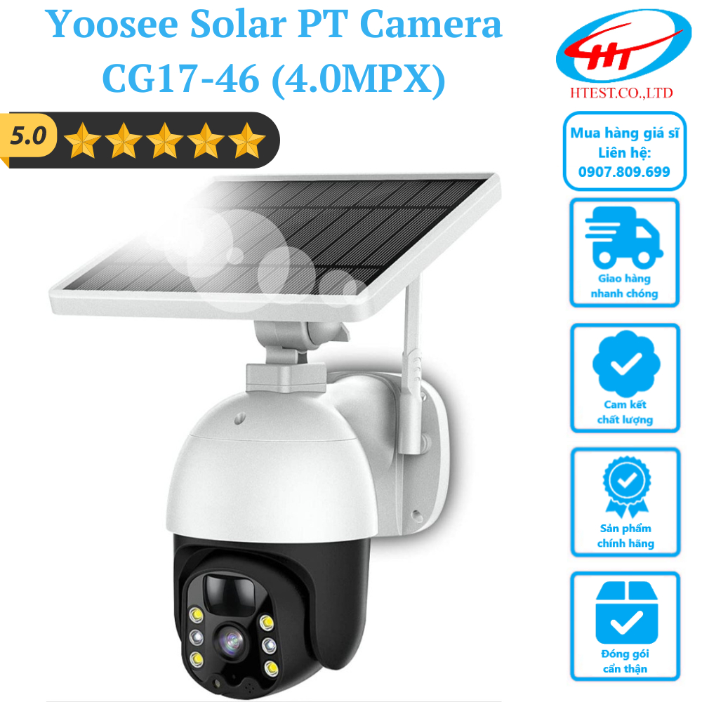 [CG17 - 46] Camera Yoosee PT 4MPx năng lượng mặt trời CG17-46 dùng sim 4G