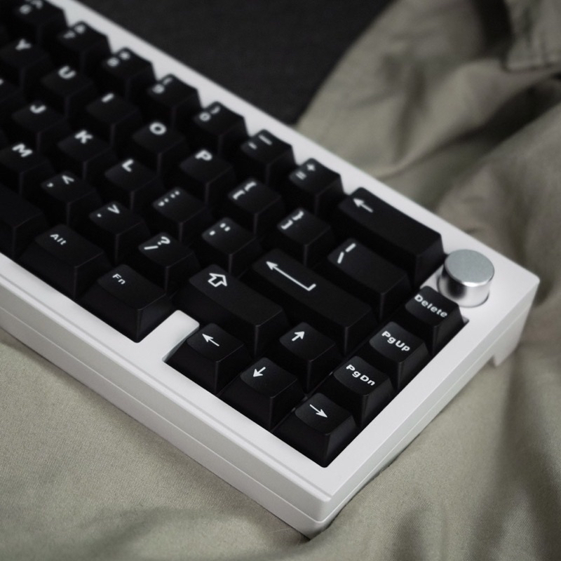 Keycap White on Black WoB cherry profile ABS 2 shot bàn phím cơ Mitoby Studio