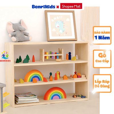 Kệ Gỗ Montessori Đựng Đồ Chơi Benrikids Cho Bé