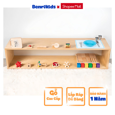 Kệ Đồ Chơi Gỗ Cho Bé Tủ Mầm Non Montessori Giá Sách Để Sàn Chính Hãng Benrikids