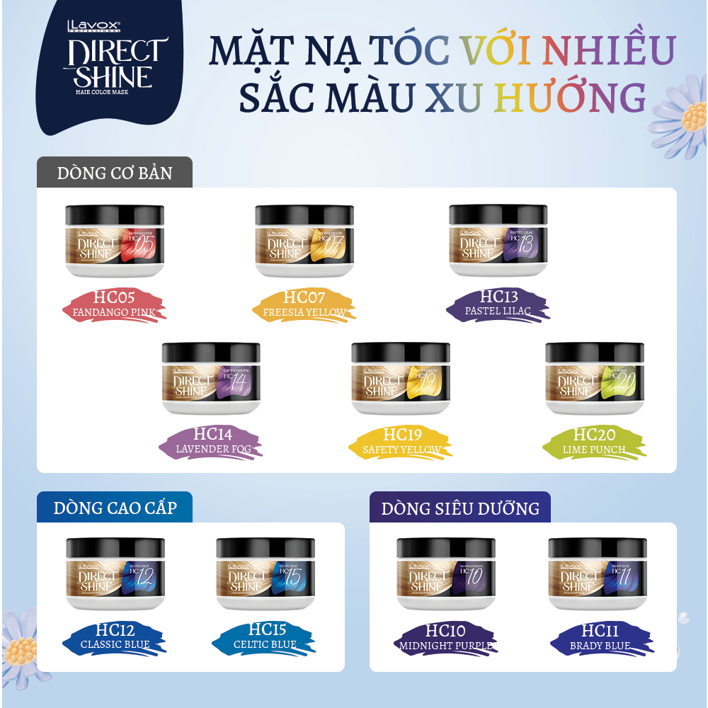 Hấp Dầu Màu Phủ Bóng Tóc Lavox