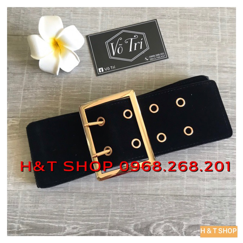 Đai nịt đầm nhung 8 lỗ mới