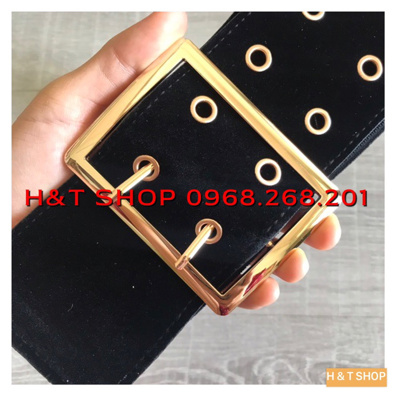 Đai nịt đầm nhung 8 lỗ mới