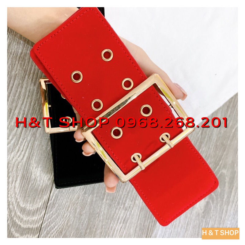 Đai nịt đầm nhung 8 lỗ mới