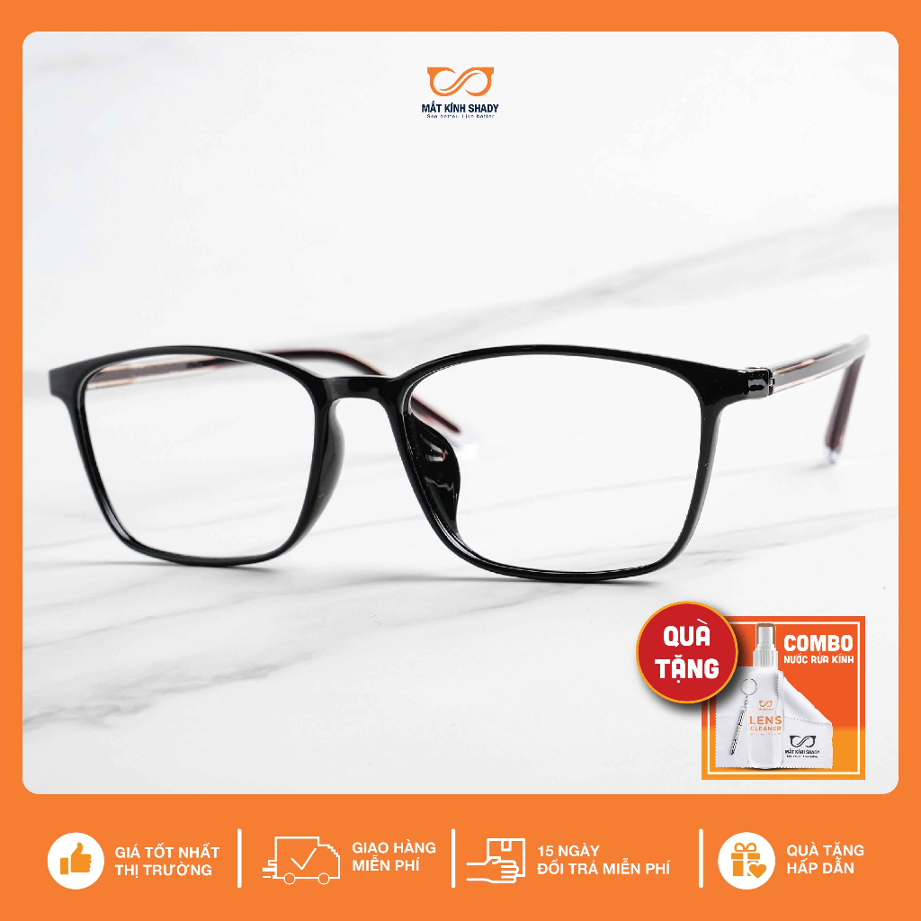 Gọng Kính Cận Nhựa Dẻo TR90 Shady Unisex G1757 (Nhiều Màu)