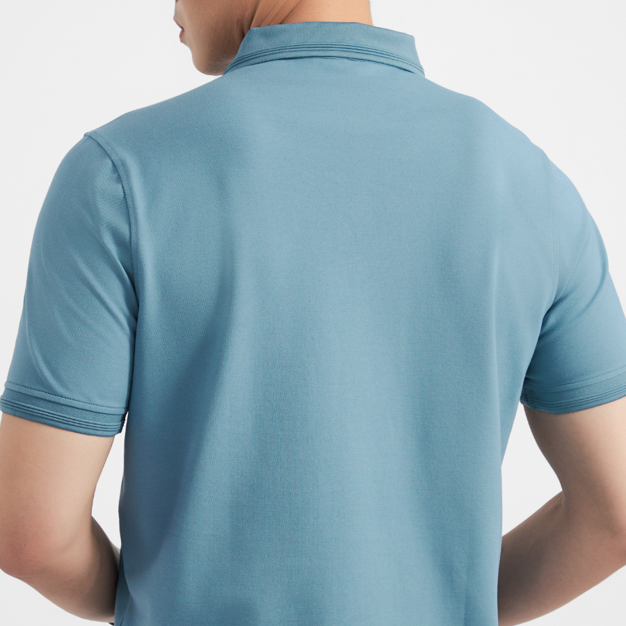 Áo thun polo nam trơn tay ngắn HUDOMAN form slimfit chất vải cotton CVC co giãn thoáng khí bền màu AOPOLO-004