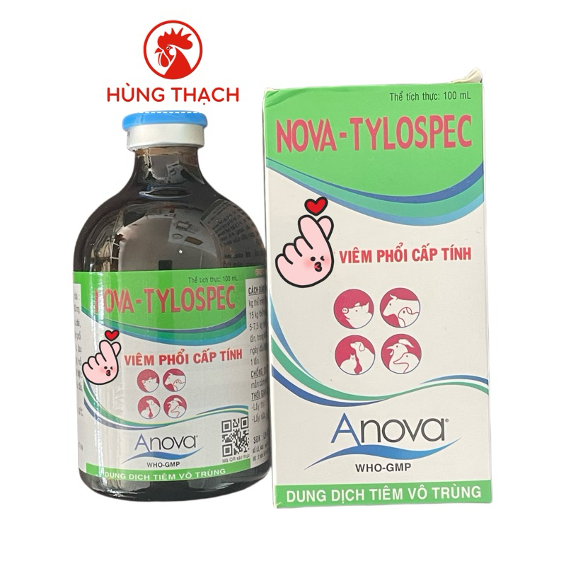 Nova Tylospec 100ml phổi cấp tính chăm sóc vật nuôi