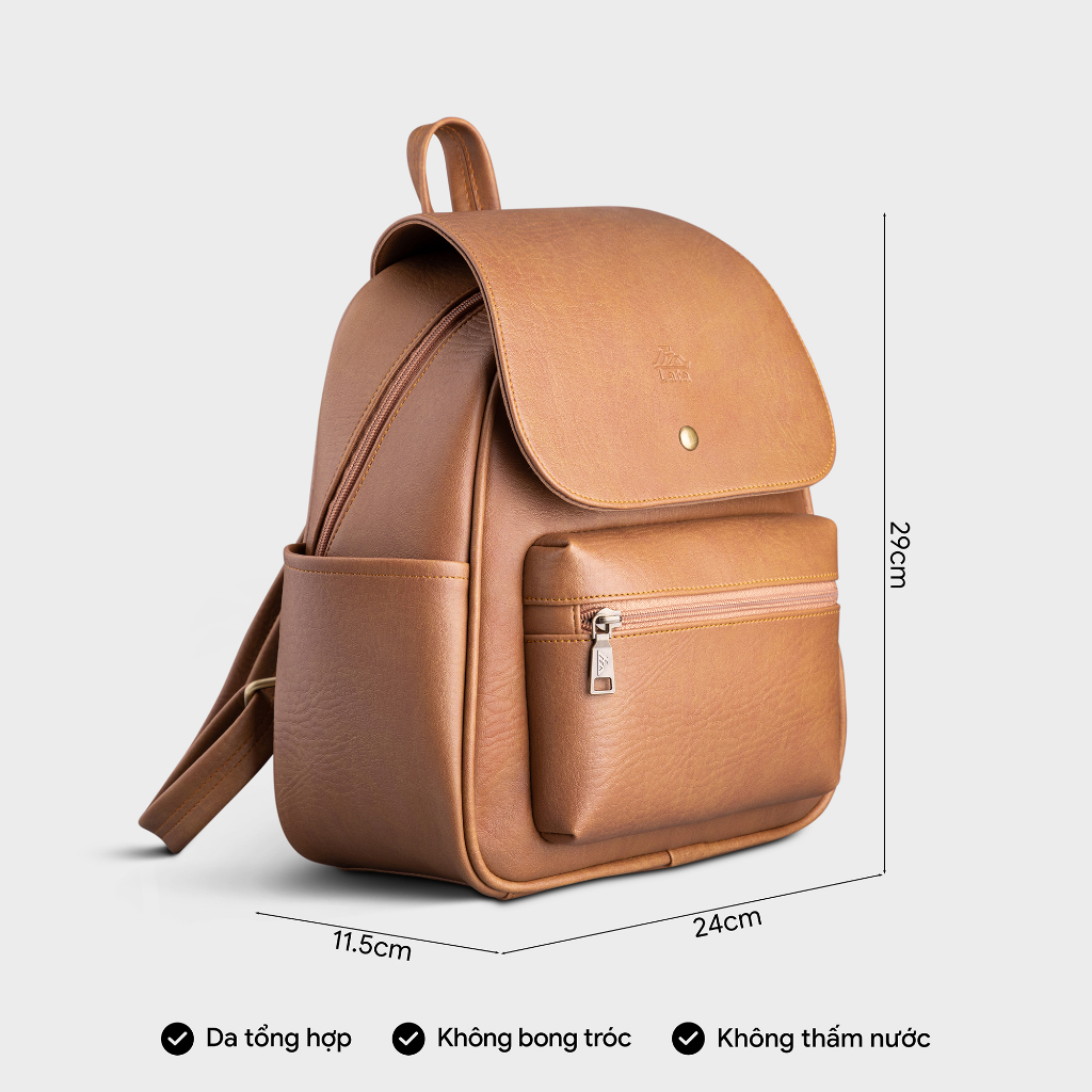 Balo da nữ cỡ trung nắp gập Lata BAL65