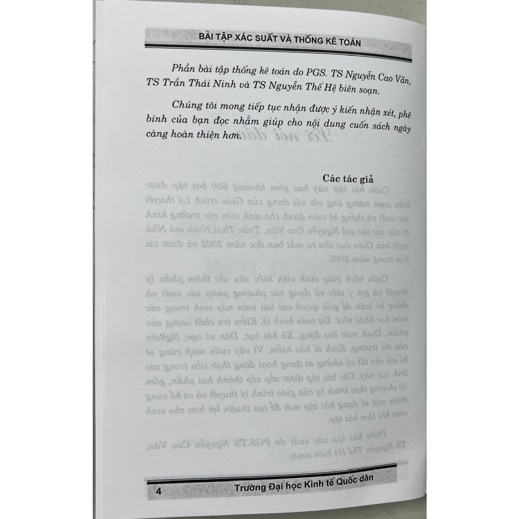 Sách - Bài tập xác suất & thống kê toán