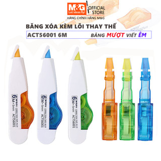 Set combo 2 sản phẩm bút xóa kéo kèm ruột thay ACT56001 kích thước 6mx5mm | viết êm | băng mịn | không rối