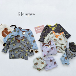 Set bộ quần áo thu đông cho bé họa tiết đáng yêu, chất liệu cotton mềm mịn miniumbabyfashion SB1594