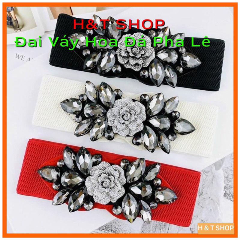 Đai váy - nịt váy hoa đá sang chảnh