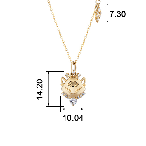 Dây chuyền vàng 14k DCMAMD679 Huy Thanh Jewelry