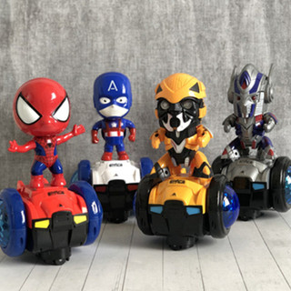 Đồ chơi trung thu Spider Man siêu nhân Nhện, Captain America nhảy múa xoay 360 độ có đèn, có nhạc cho bé