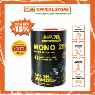 Dầu nhớt xe máy MONO 250 5W40 4T API SN lon 0.8/1L