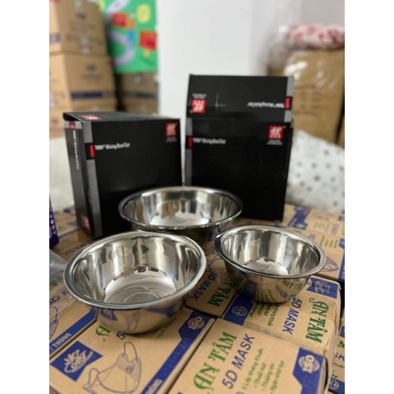 Sét 3 Âu trộn inox Zwilling