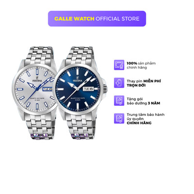Đồng hồ nam Festina Watch F20357 mặt kính Cường lực, máy pin chống nước, dây thép chống gỉ cao cấp chính hãng Thụy Sĩ