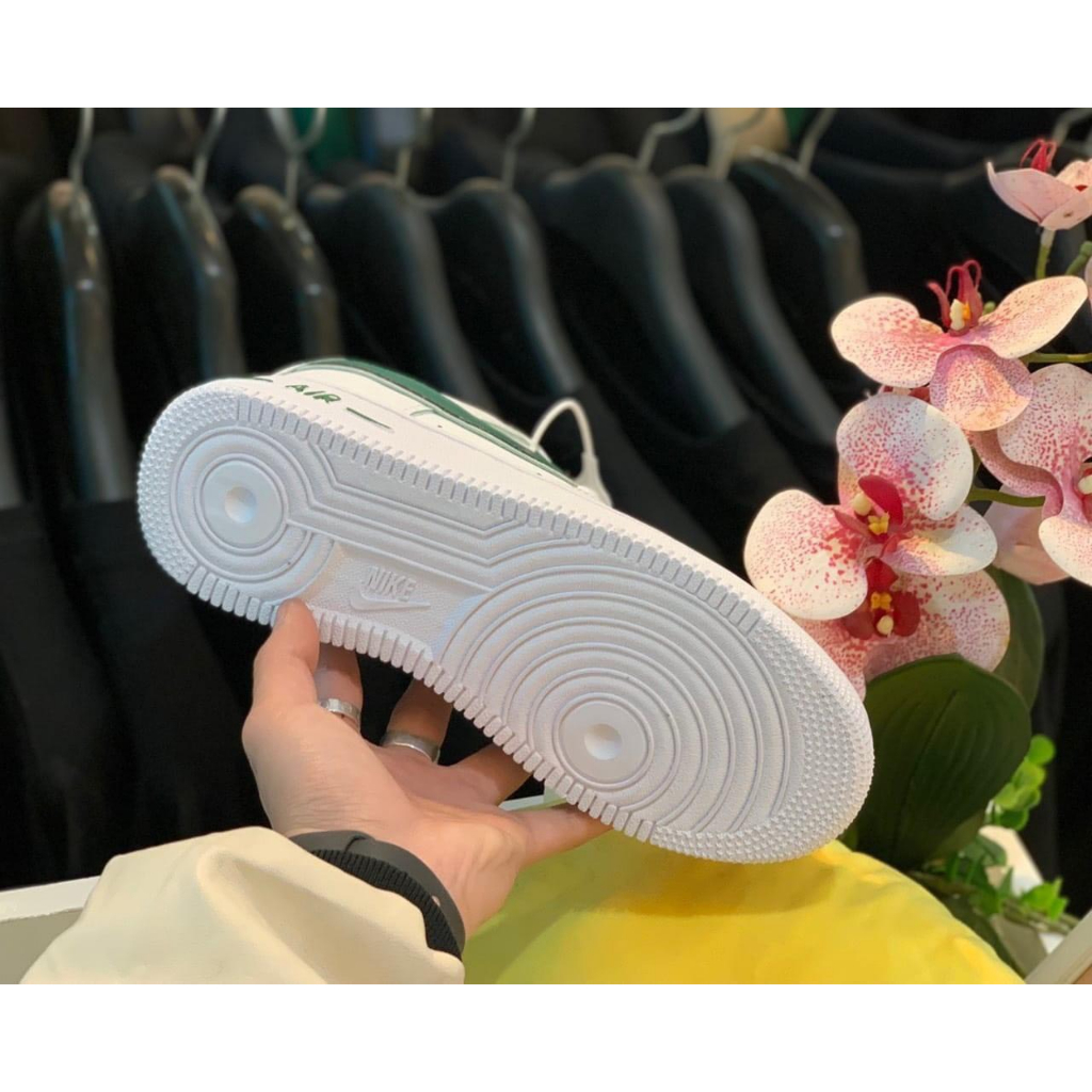 Giày_Nike AF1 Nam Nữ, Giày Air Force 1 Vệt Xanh Lá Thời Trang Hàng Đẹp Hot Trend Full Box