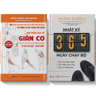 Sách pandabooks combo 2 cuốn giải phẫu học về giãn cơ +nhật ký 365 ngày chạy bộ