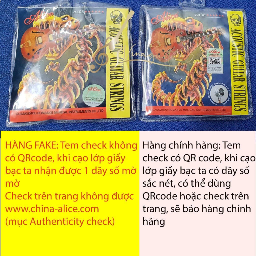 Dây Đàn Guitar Acoustic Alice AW206 2023 Ball-ends 2023 Chính Hãng