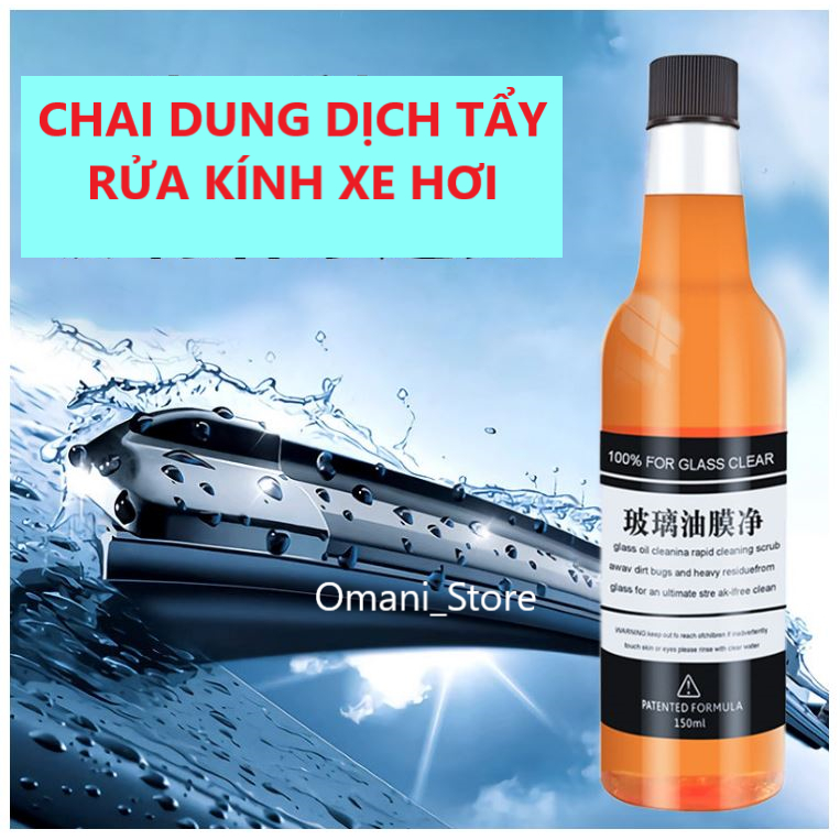 Chất tẩy màng dầu kính chắn gió phía trước ô tô, chất làm sạch màng dầu kính xe hơi