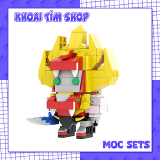 Đồ chơi mô hình lắp ráp moc005 - brickheadz robot siêu thú siêu nhân gao king gaoranger moc 260+ part