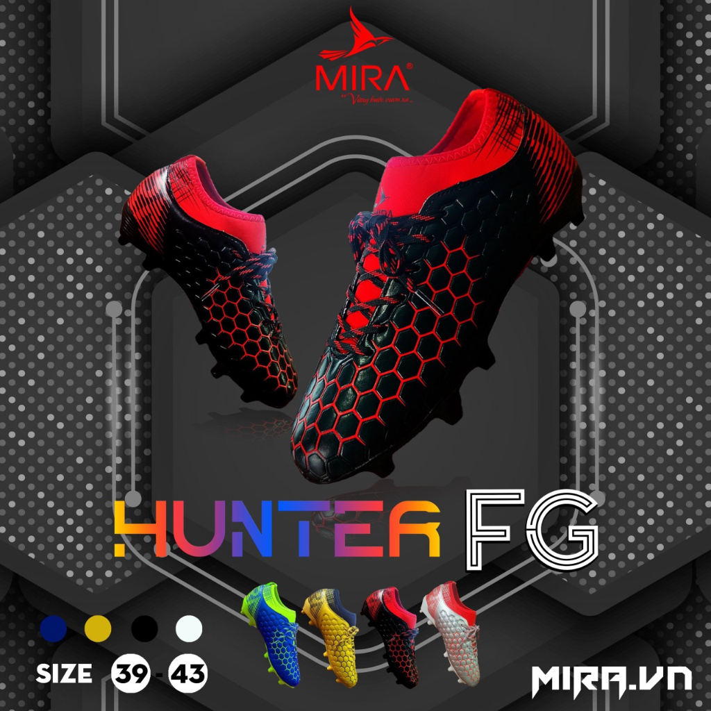 GIÀY BÓNG ĐÁ CHÍNH HÃNG SÂN CỎ TỰ NHIÊN CAO CẤP MIRA HUNTER