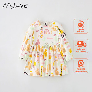 Váy cotton sắc màu Malwee thời trang trẻ em từ 2-7 tuổi MW8913