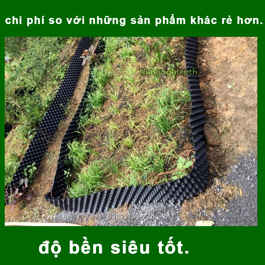 25 MÉT Bầu ươm cây V6 CAO 40CM dày 6mm, cắt theo mét dài khách đặt, tặng ốc vít-77901