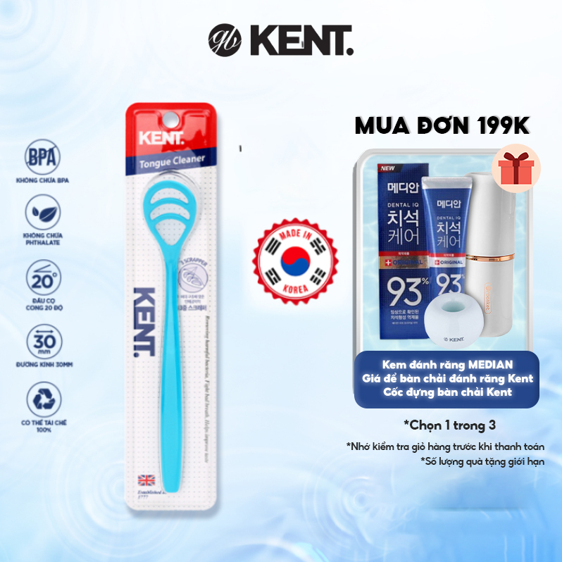 Cây cạo lưỡi ngăn ngừa hôi miệng, thân thiện với môi trường Kent - UK