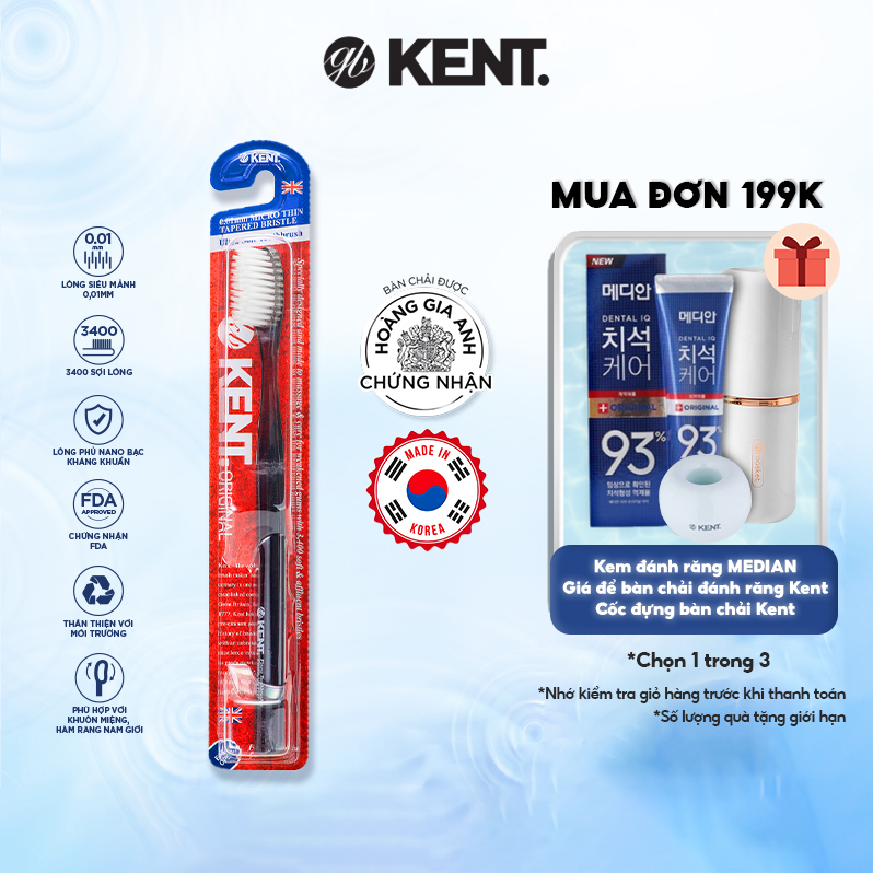 Bàn chải massage nướu siêu mềm Kent - UK dành cho nam