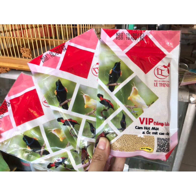 Cám chim hút mật, ốc mít Lê Thịnh Vip 100g