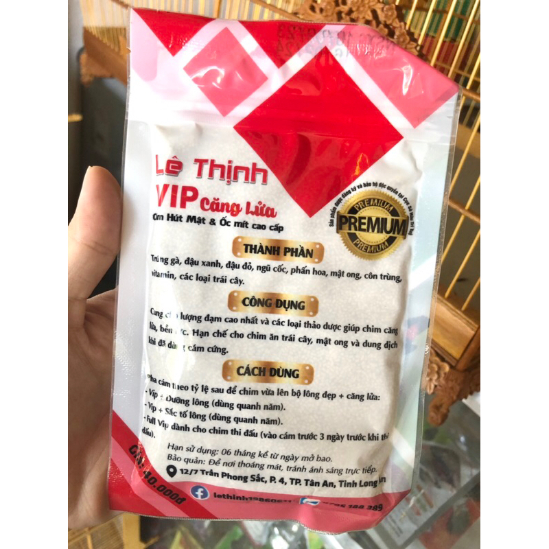 Cám chim hút mật, ốc mít Lê Thịnh Vip 100g