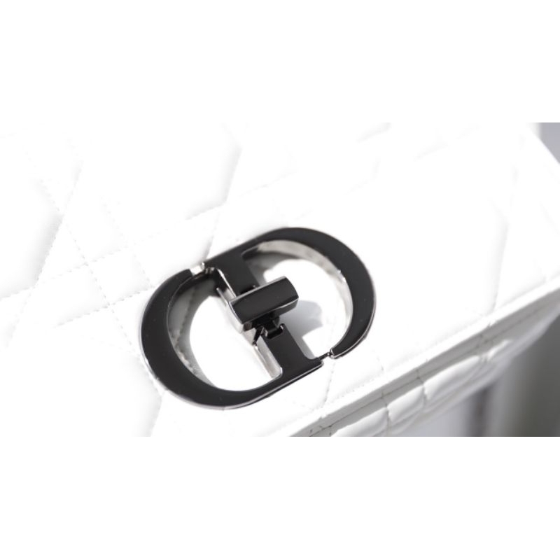 Túi xách tay dành cho nữ hàng hiệu D.I.O.R bản khóa đen da lì da thật 100% sang chảnh dã man