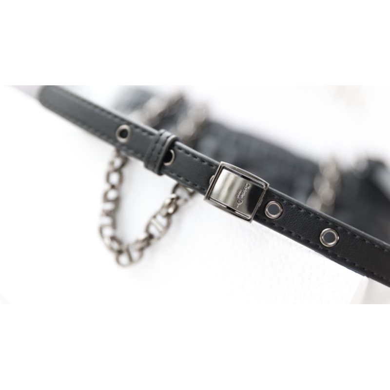 Túi xách tay dành cho nữ hàng hiệu D.I.O.R bản khóa đen da lì da thật 100% sang chảnh dã man