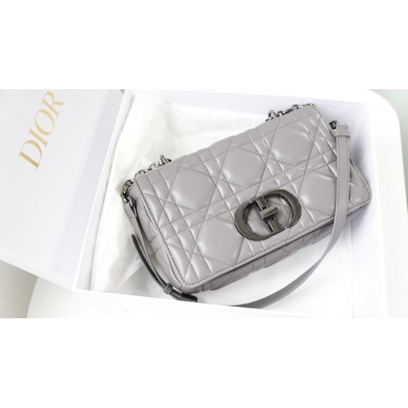 Túi xách tay dành cho nữ hàng hiệu D.I.O.R bản khóa đen da lì da thật 100% sang chảnh dã man