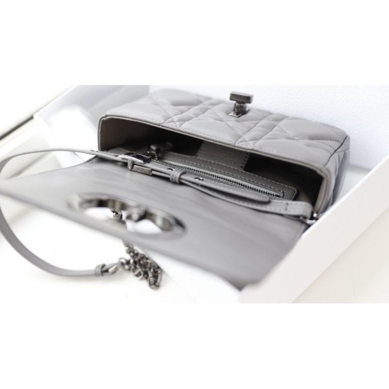 Túi xách tay dành cho nữ hàng hiệu D.I.O.R bản khóa đen da lì da thật 100% sang chảnh dã man