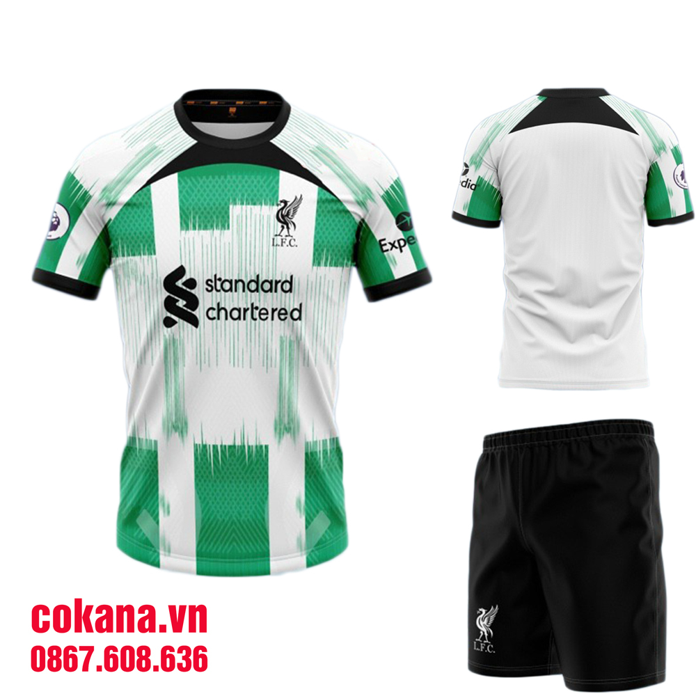 ÁO BÓNG ĐÁ THUN MÈ LIVERPOOL TÍM  - BỘ QUẦN ÁO BÓNG ĐÁ CLB LIVERPOOL TÍM THUN MÈ MÙA GIẢI 24