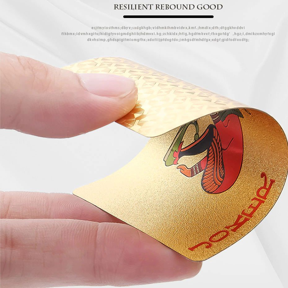 Bộ Bài Tây Mạ Vàng Cao Cấp May Mắn Tài Lộc 52 Lá Bài Nhựa Chống Thấm Nước Bẻ Cong Không Gãy