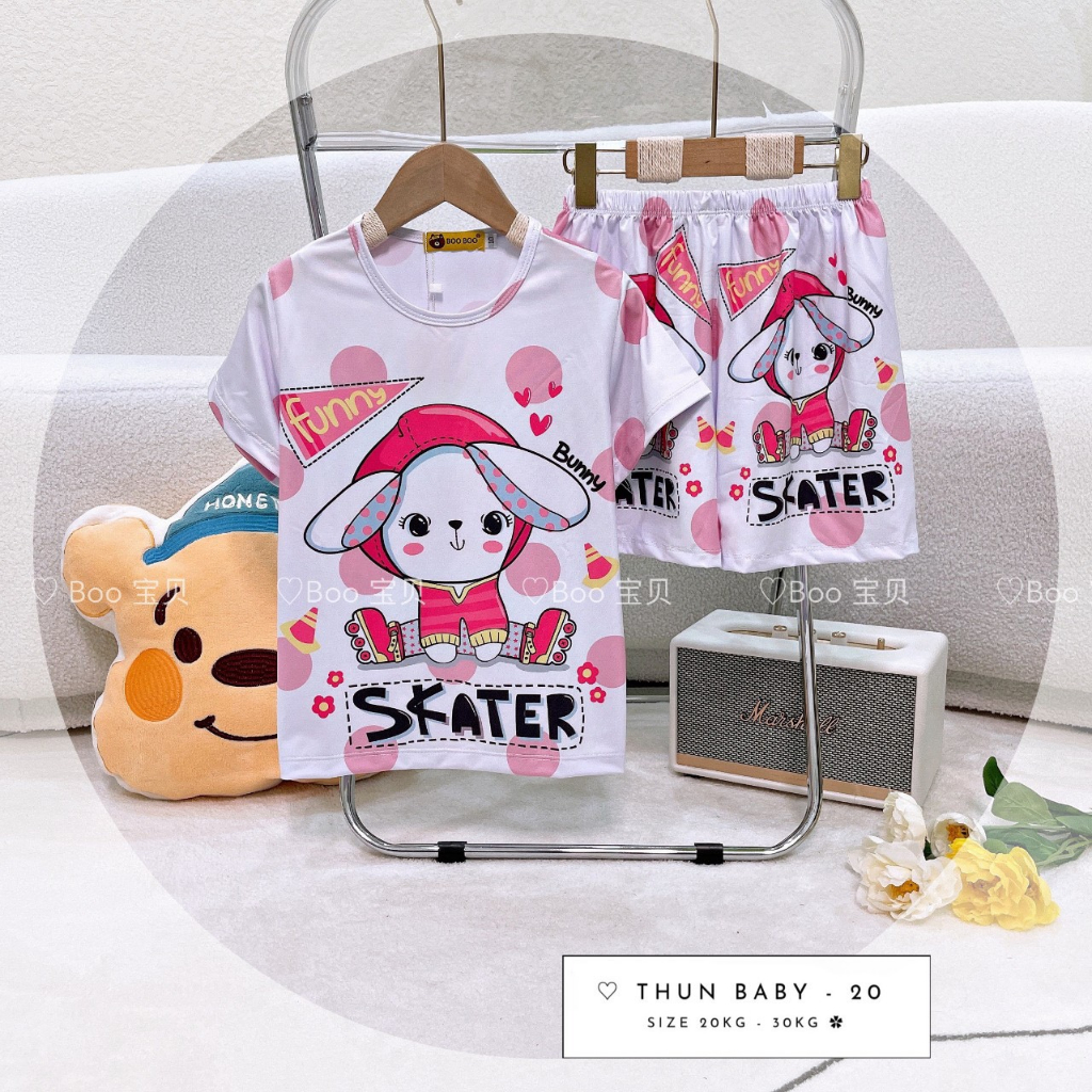 Đồ bộ baby BOO BOO đùi thun lạnh cho bé gái. hongduyen_2188.