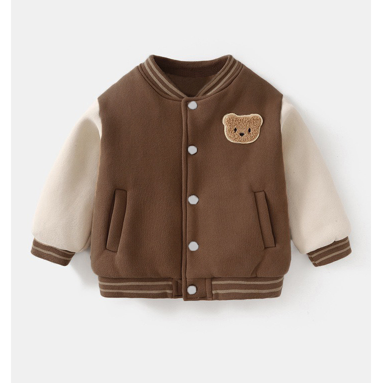 TE406 - Áo khoác bomber cho bé Hokiha Kid phối màu siêu xinh chất nỉ bông dày dặn, ấm áp size 9-19kg