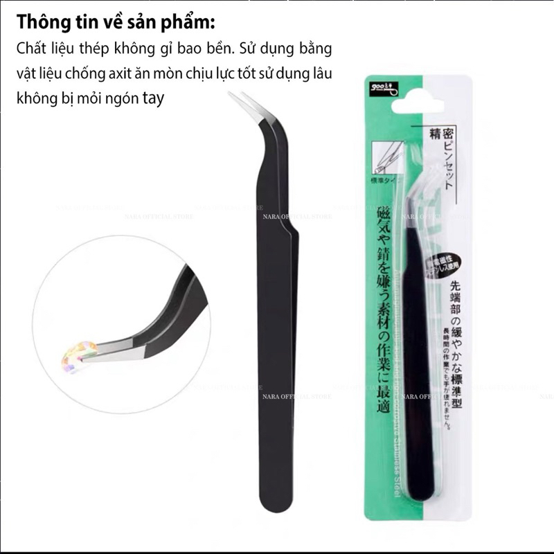 Nhíp Gắp Đá , Gắp Sticker , Gắp Phụ Kiện Nail Dáng Cong Và Thẳng