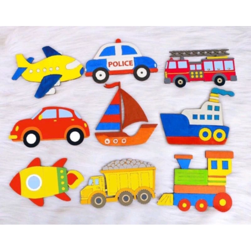 Bộ 10 Hình Gỗ Tô Màu Cho Bé Theo Chủ Đề Sáng Tạo - Quà Tặng HAllOWEEN, NOEL Cho Bé